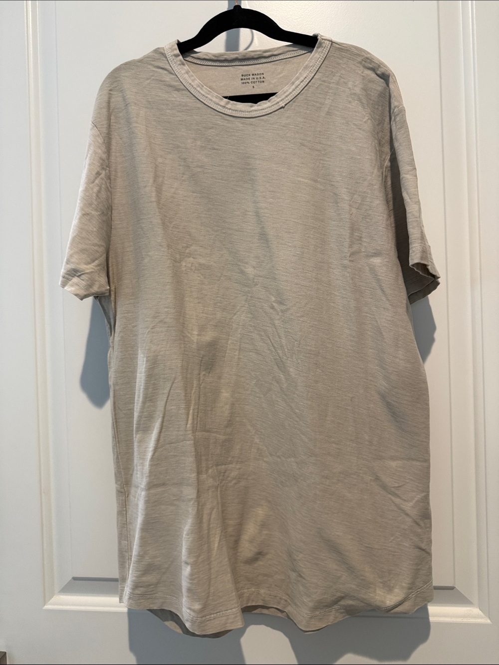 Buck Mason Short Sleeve Crew in Beige
